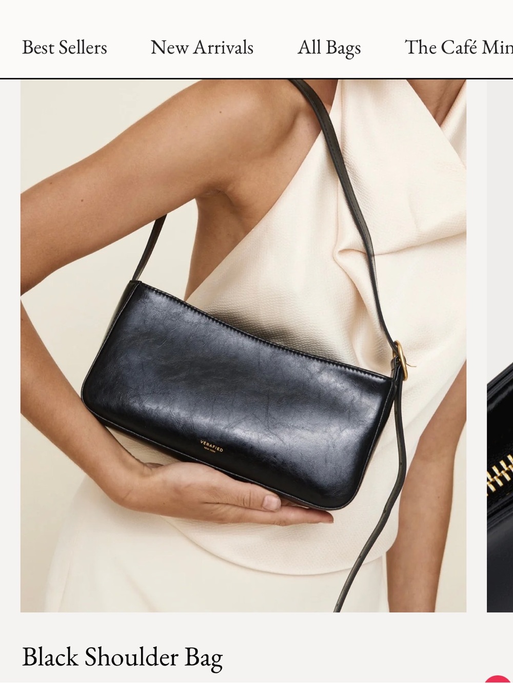 Verafied NY black shoulder bag